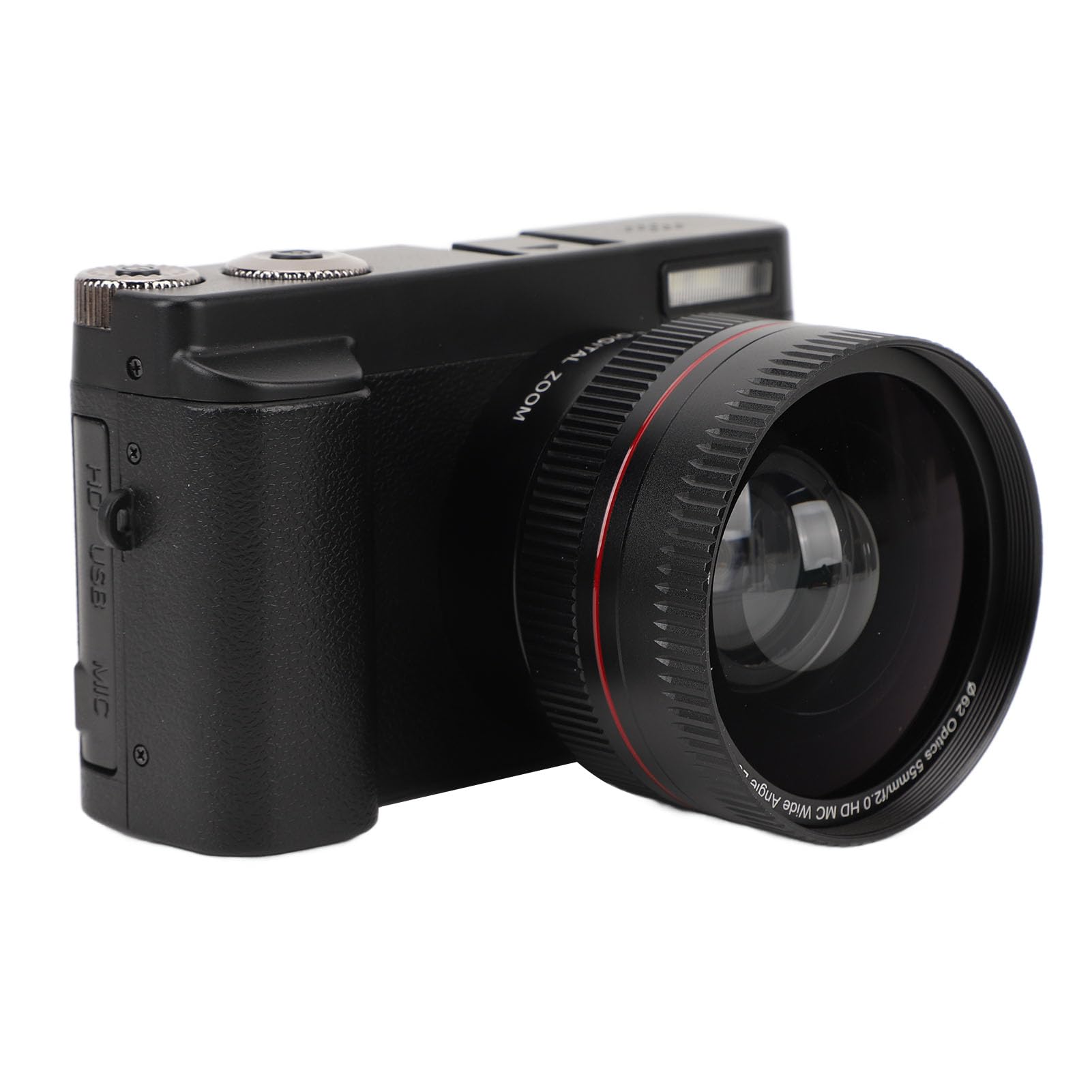 4K Digital Camera with Auto Focus & 16X Zoom - 3 Inch Flip Screen, Built-in Flash & LED Light - Compact HD Vlogging Camera for YouTube, Travel & Selfie Photography (Ideal for Beginners & Content Creators)