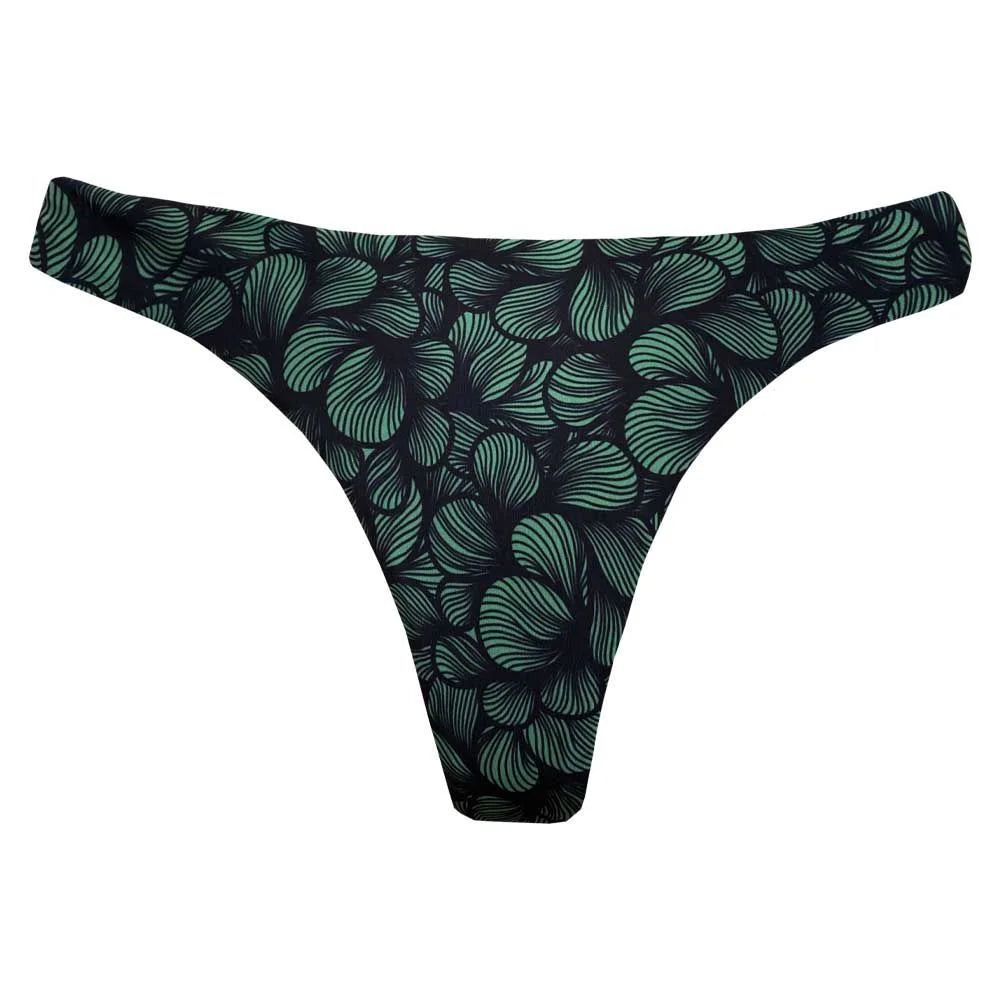 **Green Waves Brazilian Classic Thong Bikini Bottom - Sexy & Comfortable Swimwear for Beach, Pool & Vacation**