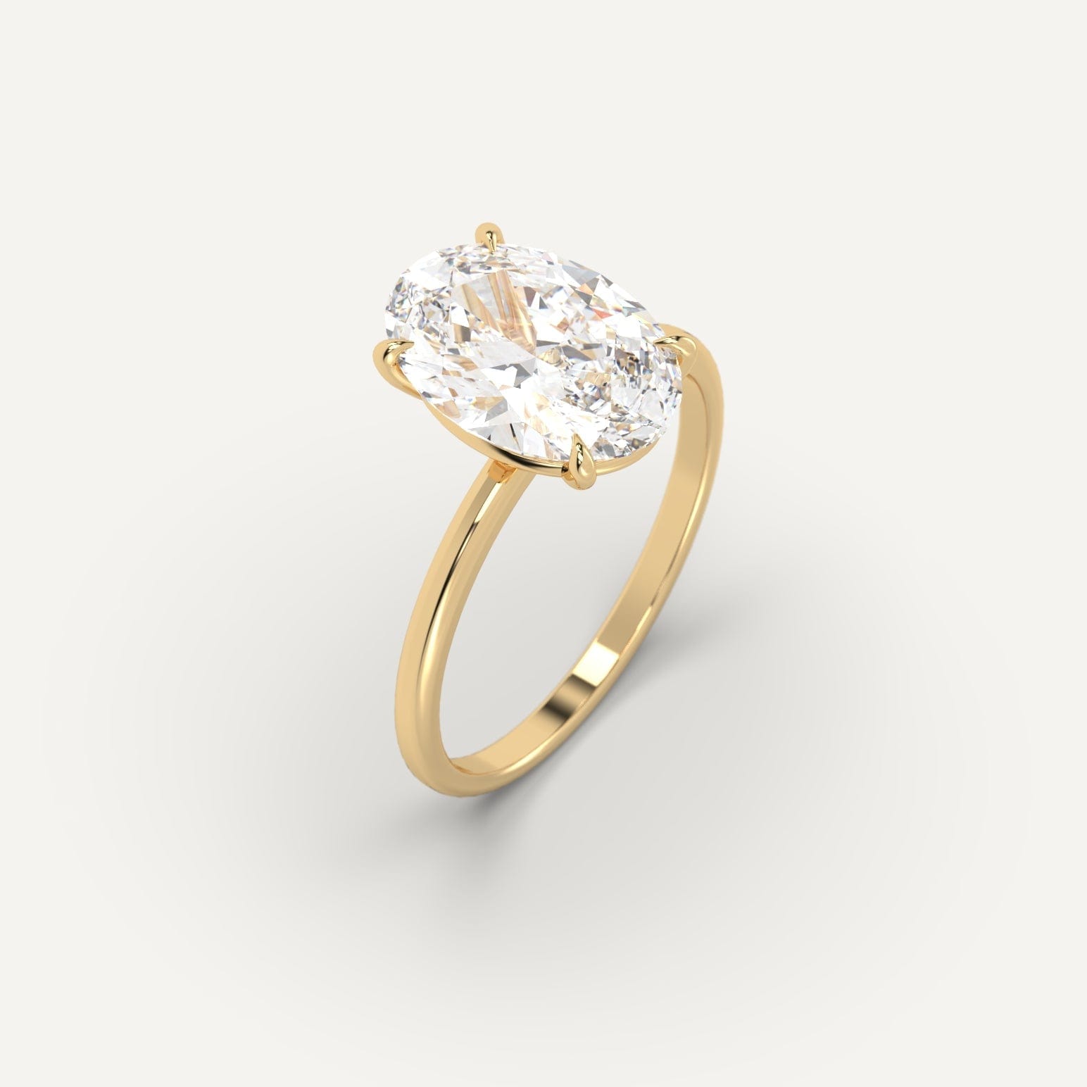 3 Carat Oval Cut Diamond Engagement Ring for Women - Elegant Solitaire Wedding Band, Perfect for Proposals, Anniversaries & Special Occasions