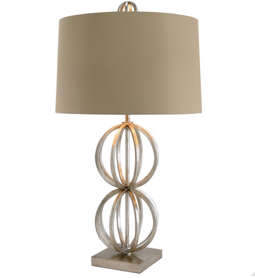 Stylish Silver Iron Globe Table Lamp for Living Room, Bedroom & Office - Modern Decorative Lighting for Home & Workspace