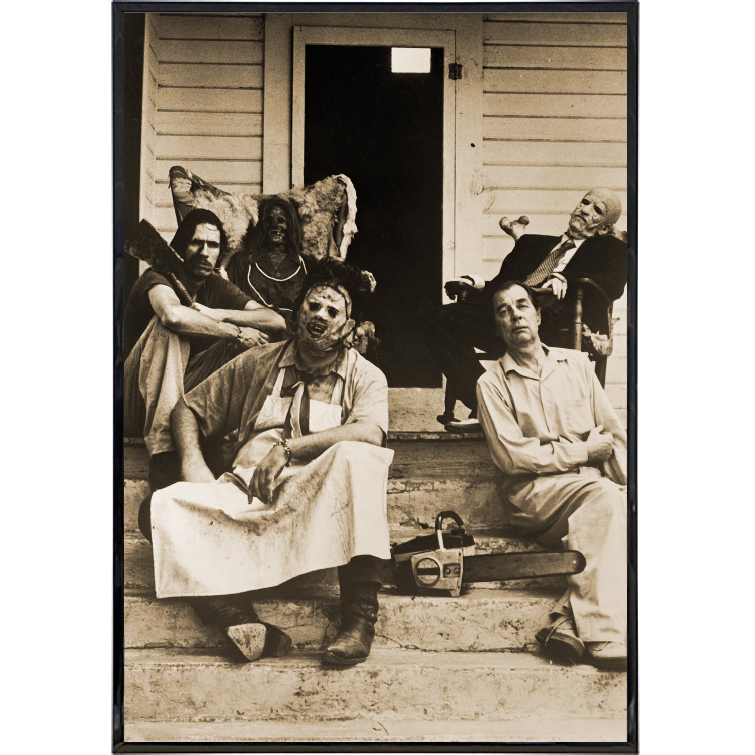 Texas Chainsaw Massacre Family Photo Print - Horror Movie Poster Art for Halloween Decor, Fan Gifts & Horror Collectibles