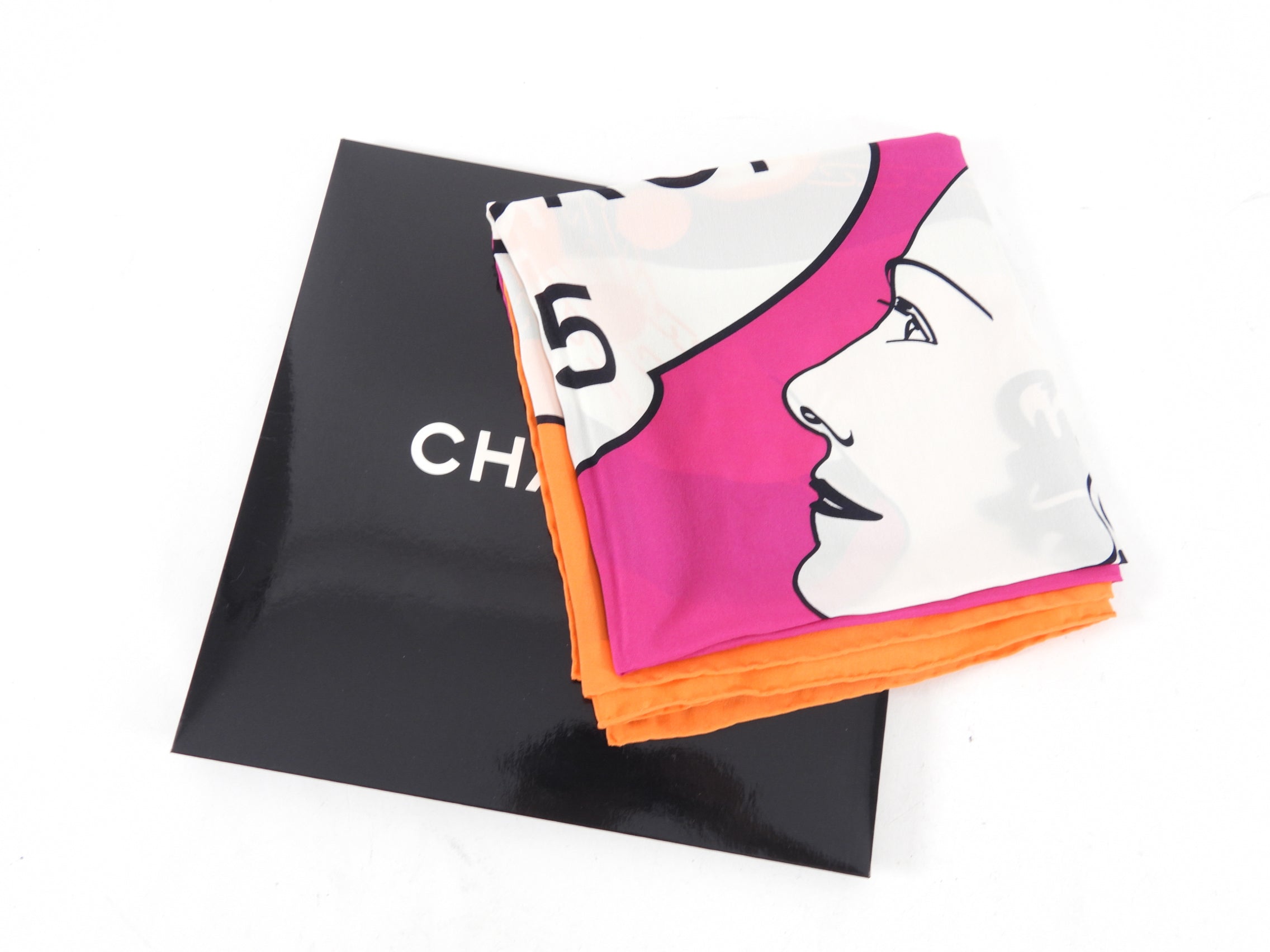 Chanel Limited Edition No. 5 Perfume Inspired Silk Scarf - Elegant Floral Fashion Accessory for Women, Gift for Her, Perfect for Parties, Weddings & Special Occasions
