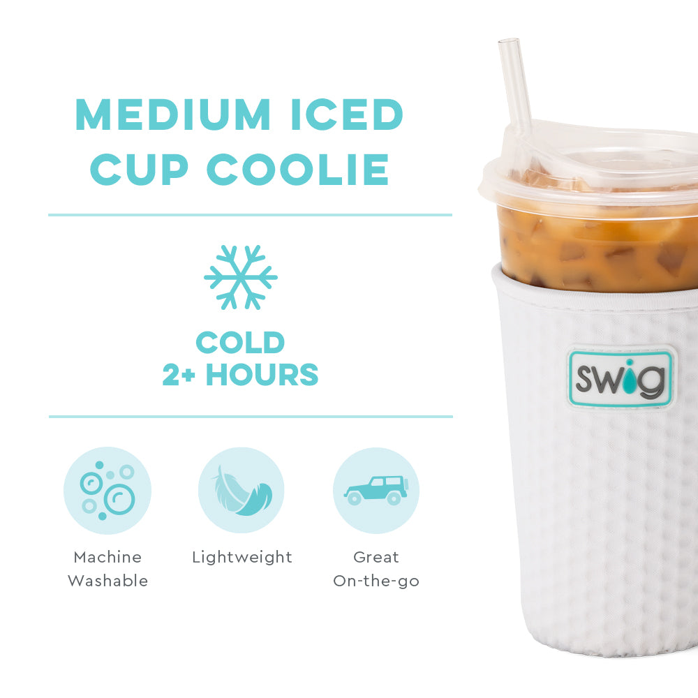Premium Golf Ball Design Medium Iced Cup Coolie - Insulated Can Holder for Golf Outings, Beach Trips & Outdoor Parties