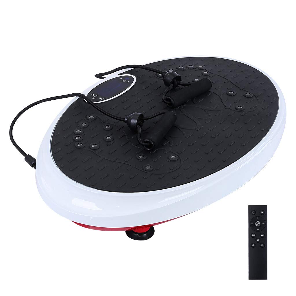 Vibration Plate Exercise Machine for Home - Whole Body Workout Vibration Fitness Platform with Remote Control, 1-99 Adjustable Levels, Supports 330lbs (White) - Perfect for Weight Loss, Toning & Recovery Therapy