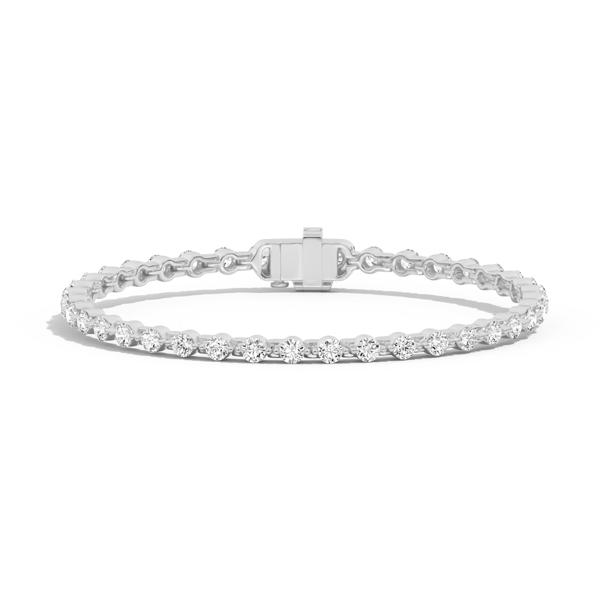 3mm Invisible Set Diamond Tennis Bracelet for Women - Elegant & Dainty Jewelry Gift for Anniversary, Wedding, Party & Special Occasions