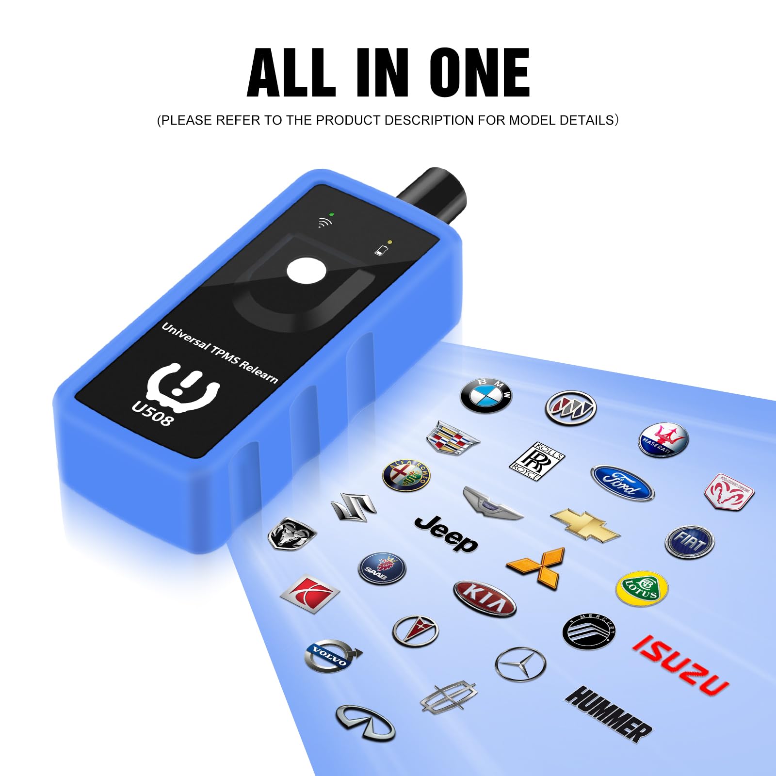 OBDResource TPMS Relearn Tool - Universal TPMS Reset Tool for Ford, Jeep, Dodge | Tire Pressure Monitor System Activation Tool U508 | Sensor Reset Tool for Easy Vehicle Maintenance | Perfect for DIY Car Repairs & Professional Auto Shops