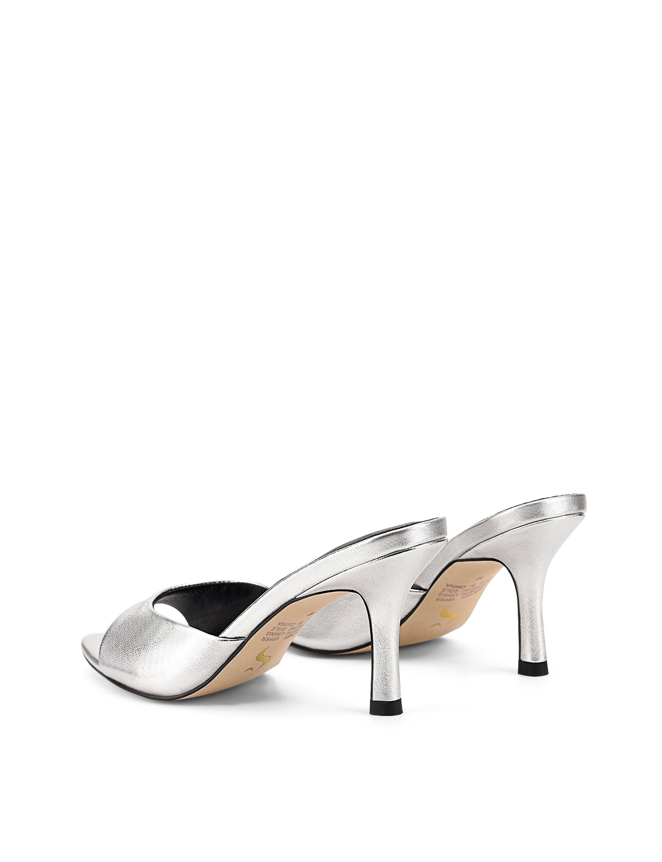 Margot Pointed Toe Mules - Silver Metallic Leather Slip-On Shoes for Women | Comfortable & Stylish Loafers for Office, Party & Casual Wear