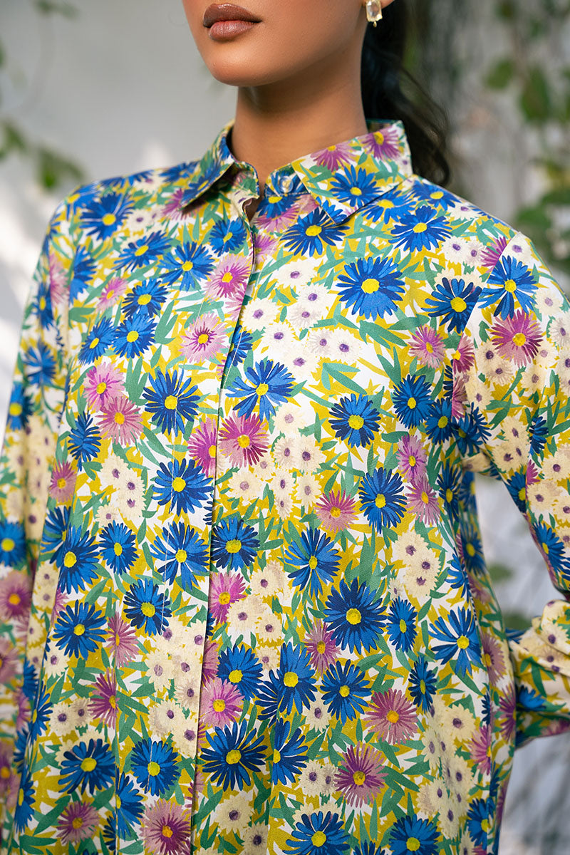 IVORY BLOOM 2-Piece Printed Linen Suit Set for Women | Summer Casual Outfit & Office Wear | Breathable & Stylish Matching Set for Beach, Travel or Work
