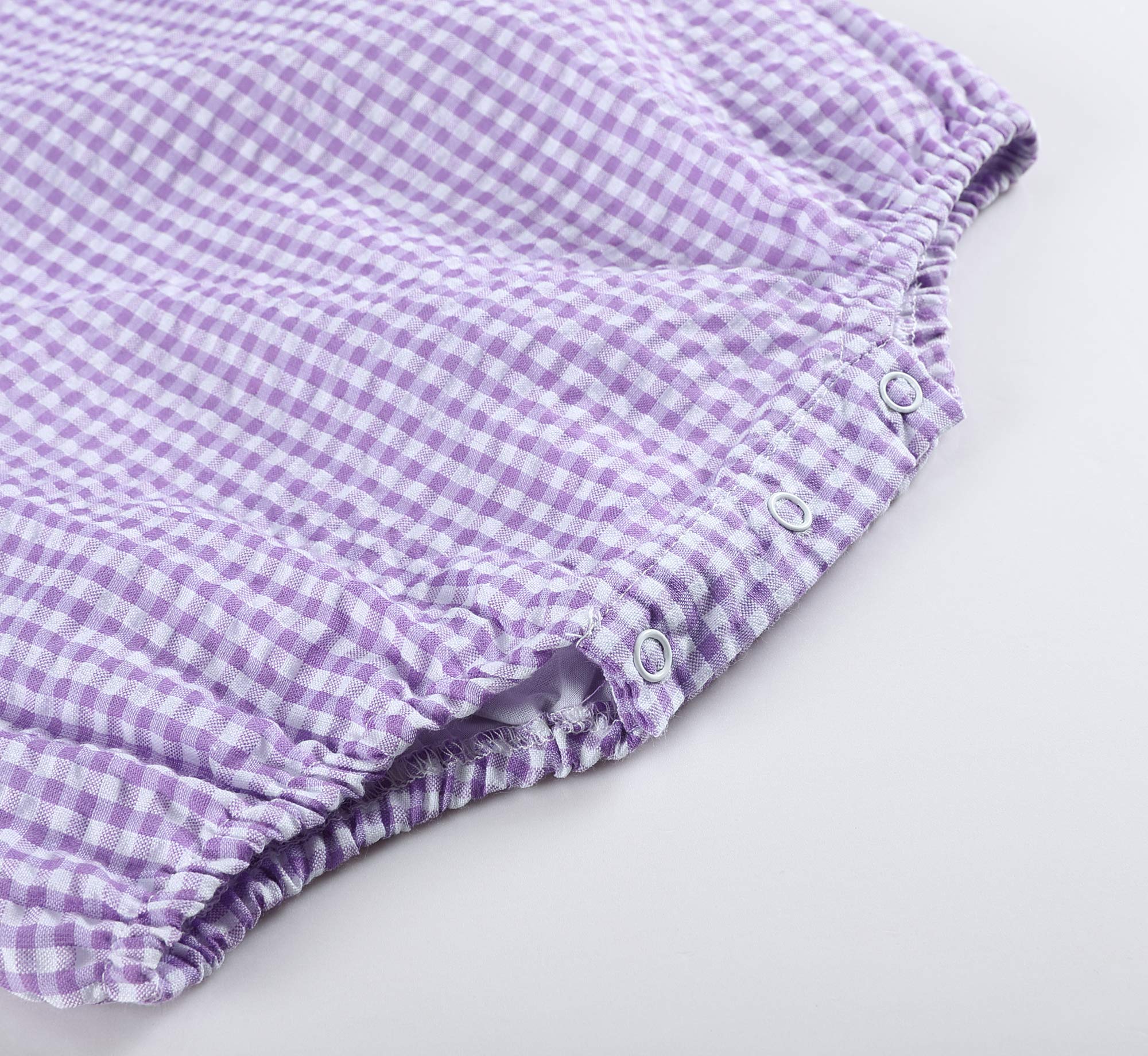 Lil Cactus Baby & Toddler Boys Girls Seersucker Gingham Bubble Romper One-Piece Outfit - Perfect for Summer Playdates, Beach Trips & Photo Shoots