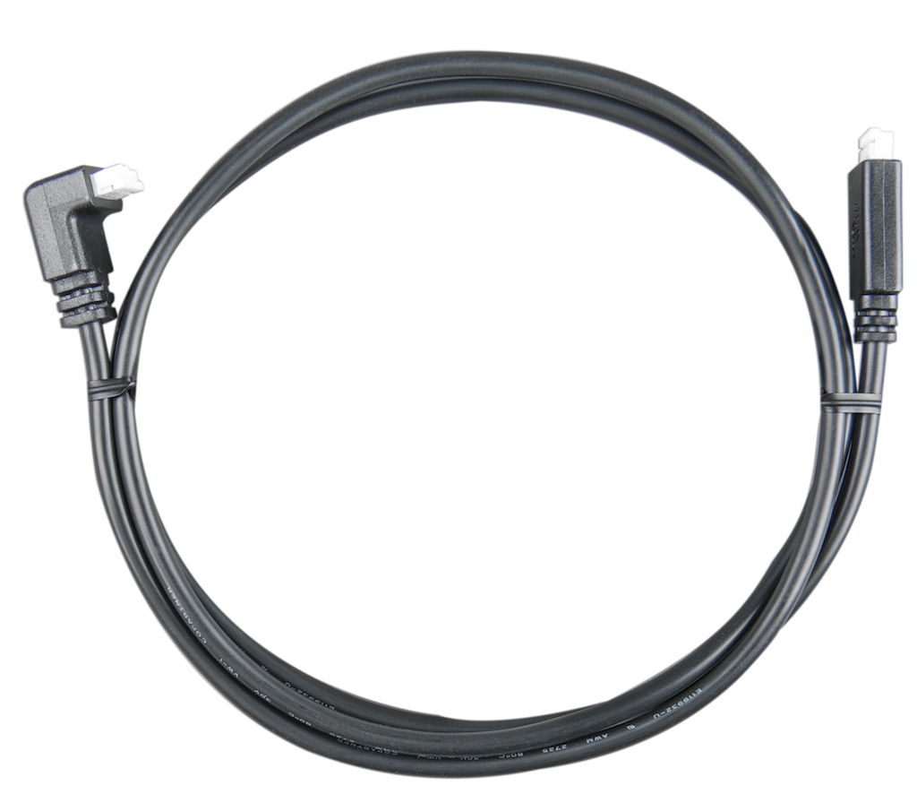 VE.Direct Cable 0.9m with Right Angle Connector - Compatible with Victron Energy Devices - Perfect for Marine, RV, and Solar Power Systems