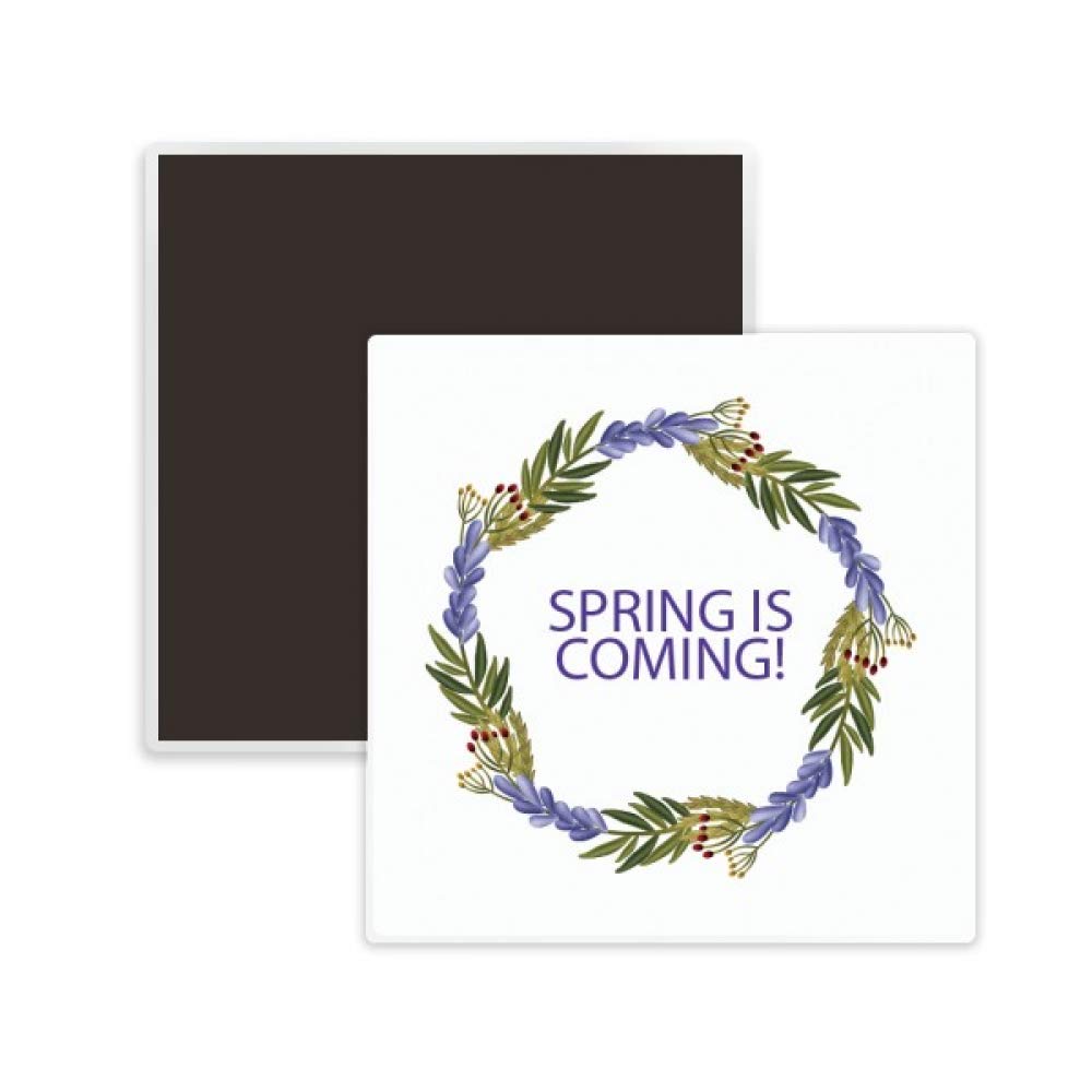Blue Flower Ceramic Round Garland Fridge Magnet - Decorative Keepsake for Home, Office & Gifts - Perfect for Refrigerators, Lockers & Bulletin Boards