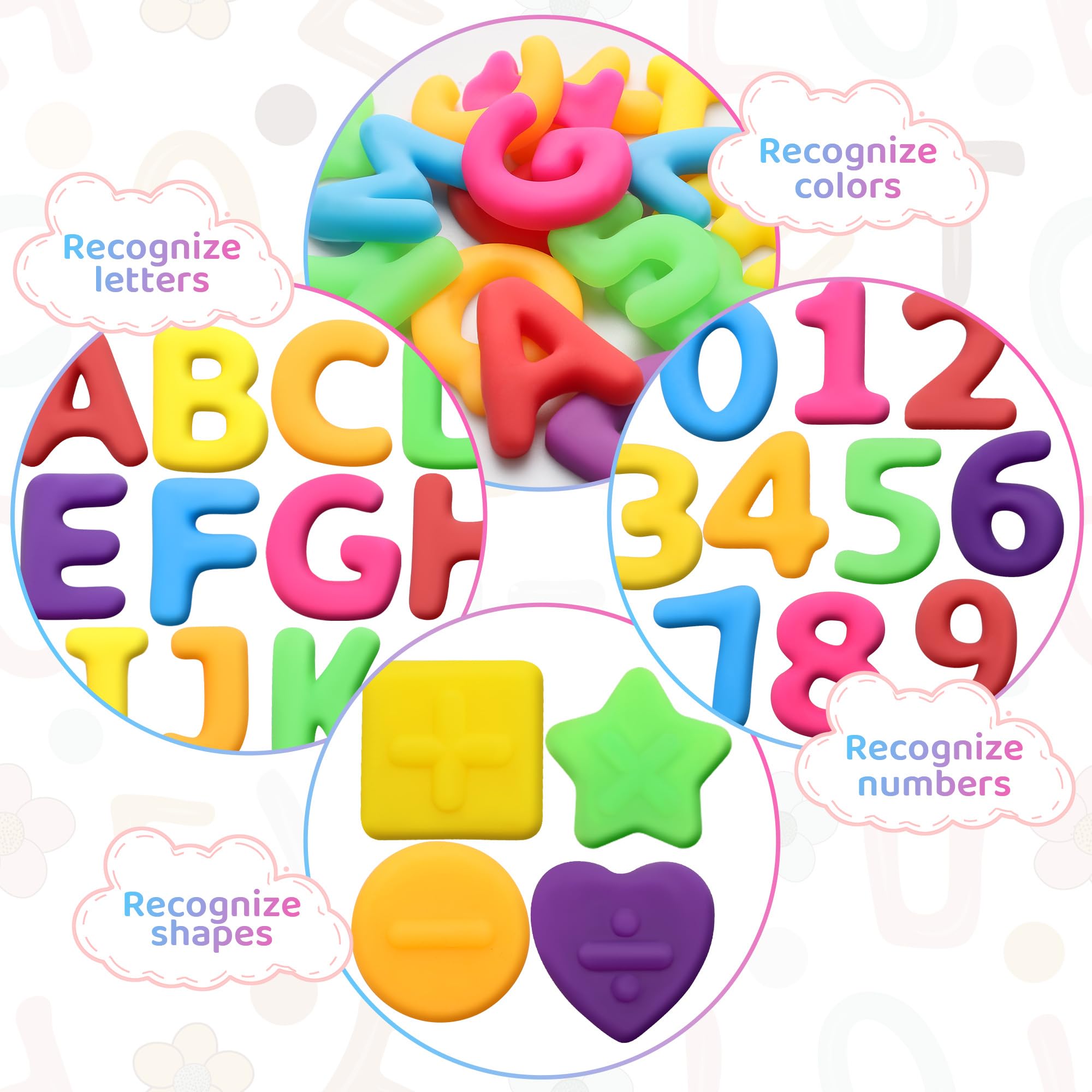 Squishy Alphabet Learning Toys for Toddlers - 40 Pc Sensory Bin Filler, ABC & Number Educational Toys for Kids Ages 3-5, Stocking Stuffers for Christmas, Birthday Gifts - Perfect for Preschool Classroom, Homeschooling & Early Childhood Development