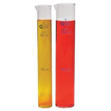 United Scientific Supplies CGN100 Nessler Cylinders, Class A (Pack of 10) - Premium Lab Glassware for Water Testing, Chemistry Experiments & Environmental Analysis
