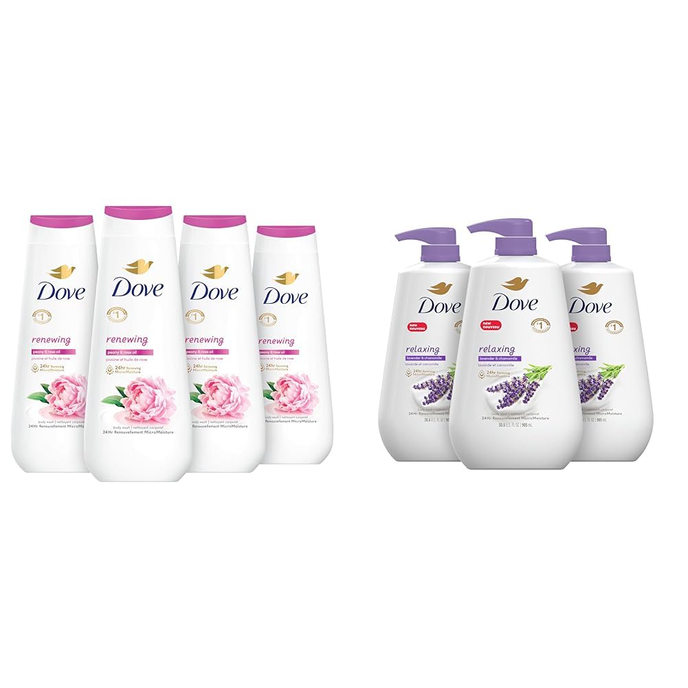 Dove Body Wash Peony Rose Oil & Lavender Chamomile - Hydrating for Dry Skin & Relaxation