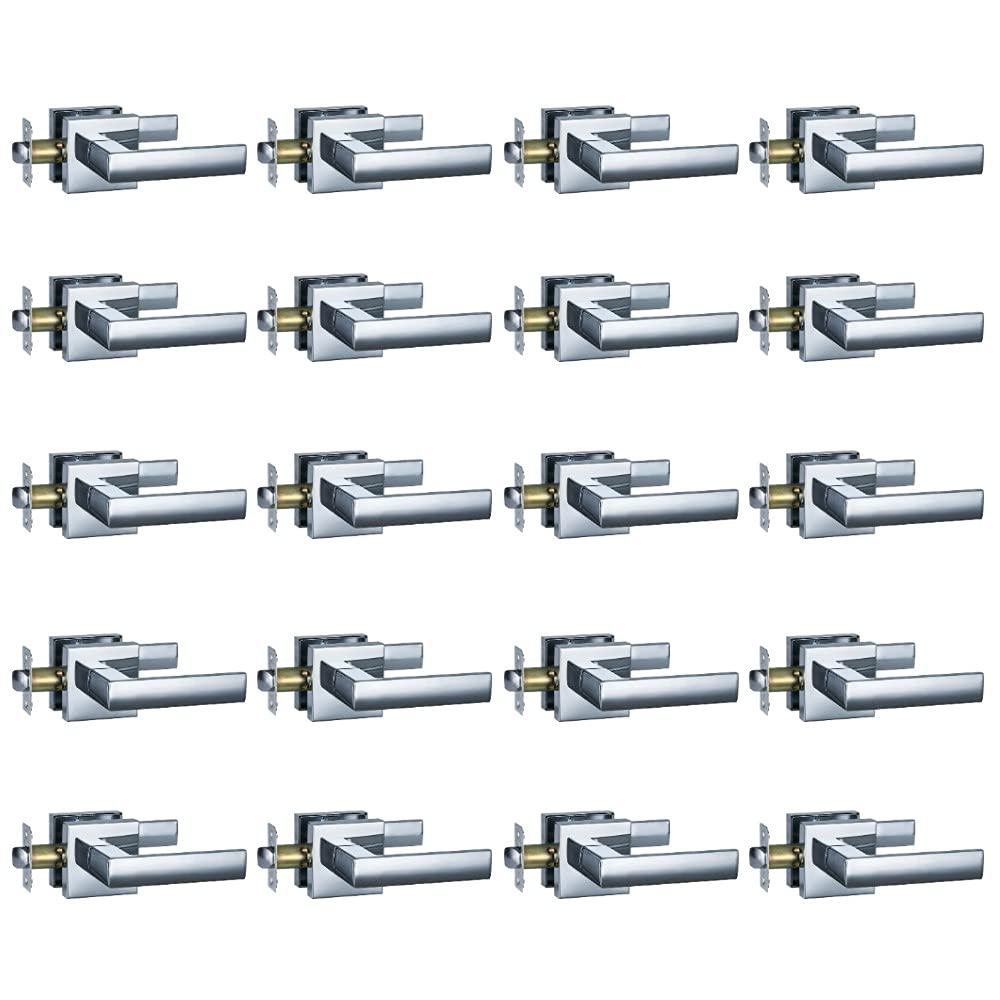 Heavy Duty Door Lever - Polished Chrome, 20 Pack for Hall & Closet