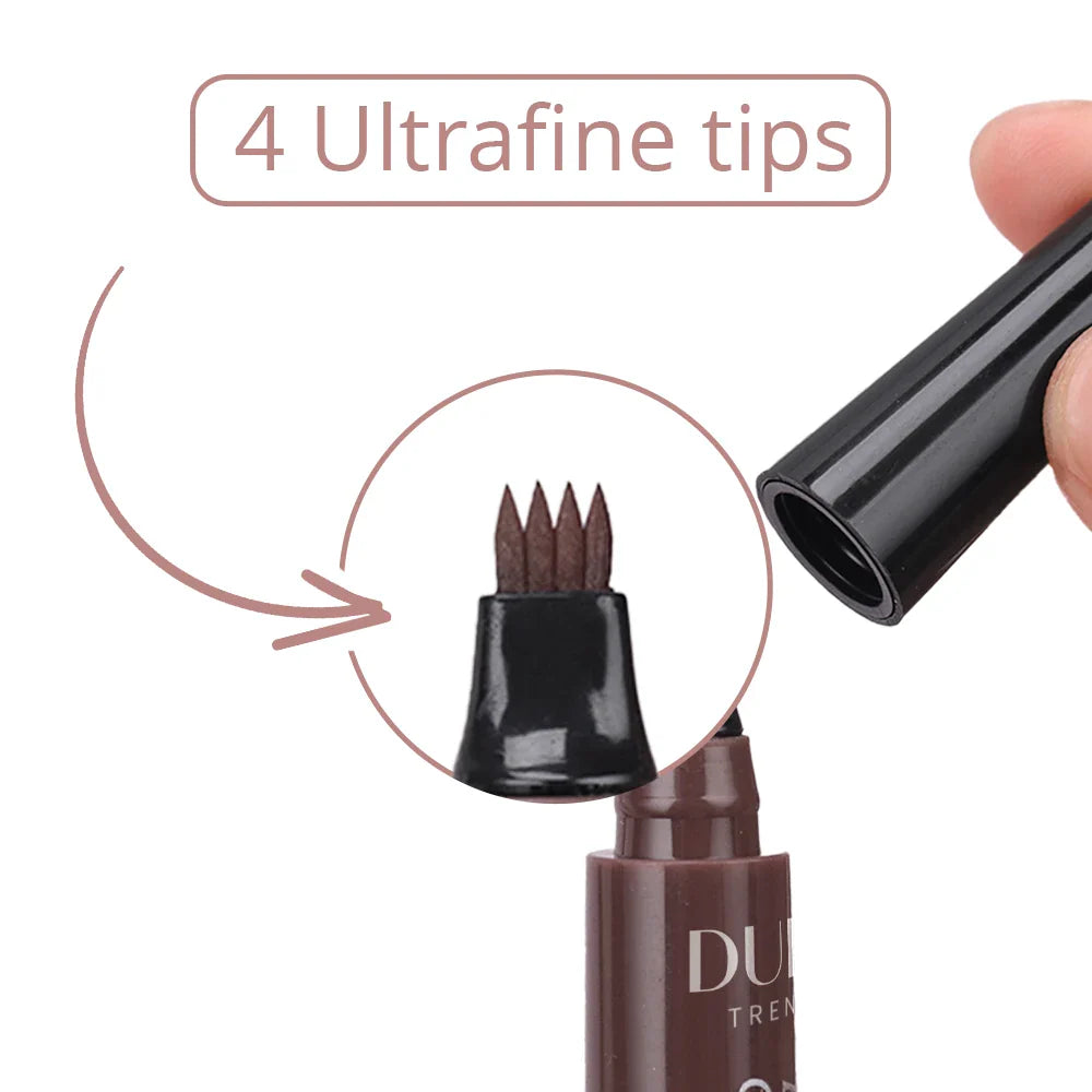 2-in-1 Eyebrow Pencil & Brush - Waterproof, Smudge-Proof, Natural Look - Perfect for Daily Makeup & Eyebrow Styling (Great for Work, Date, and Special Occasions)