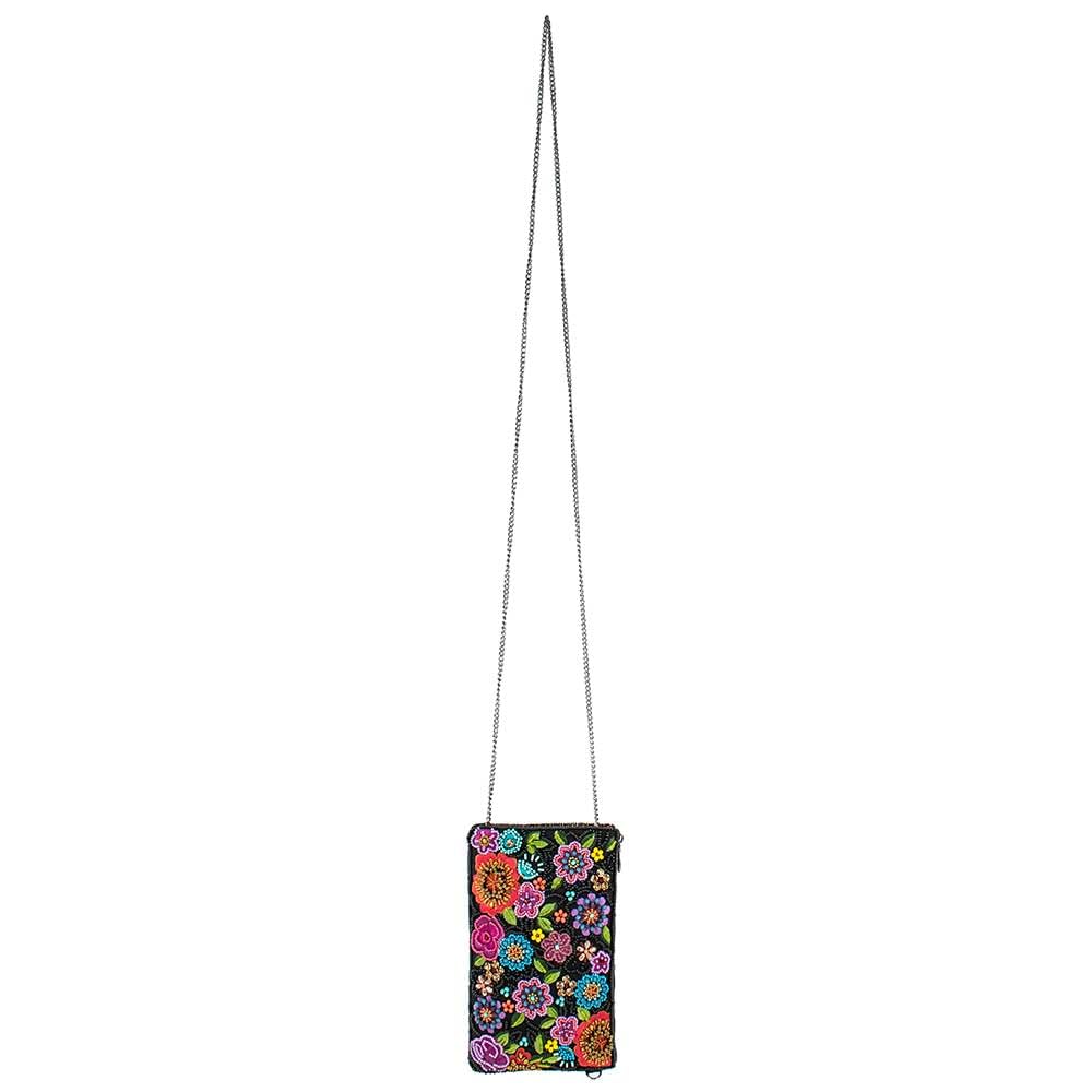 Mary Frances So Sweet Beaded Floral Crossbody Phone Bag for Women - Stylish Multi-Color Beaded Purse with Adjustable Strap, Perfect for Parties, Weddings & Everyday Use