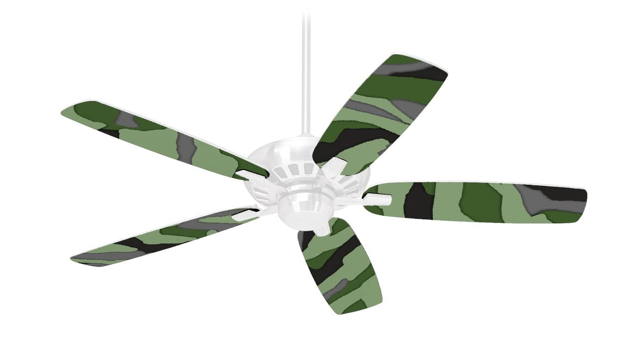 Camouflage Green Ceiling Fan Cover Kit - Fits Most 42 Inch Ceiling Fans (Fan & Blades Sold Separately) | Perfect for Hunting Cabins, Man Caves & Outdoor-Themed Rooms