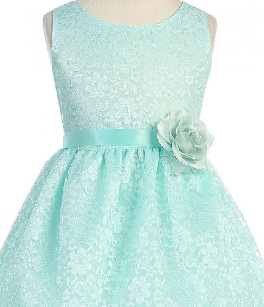 **Adorable Lace Overlay Floral Girls Dresses for Spring & Summer – Perfect for Parties, Photos & Special Occasions**