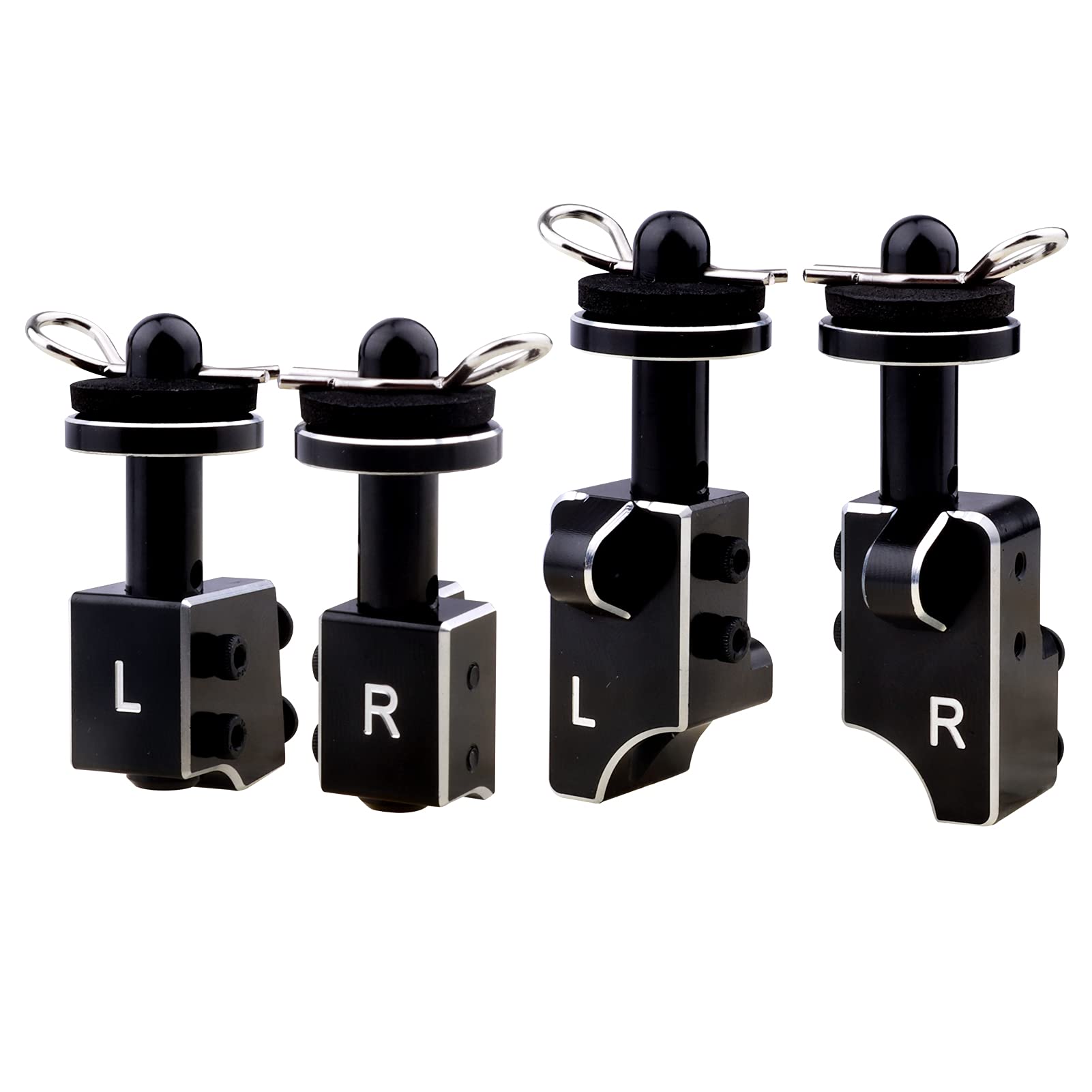 Aluminum Body Post Mounts & Body Post Set with Body Clips and Washers for Arrma Notorious 6S BLX RC Car - Front & Rear Mounting Kit (Black) - Perfect for Off-Road Bashing, Racing, and RC Car Upgrades