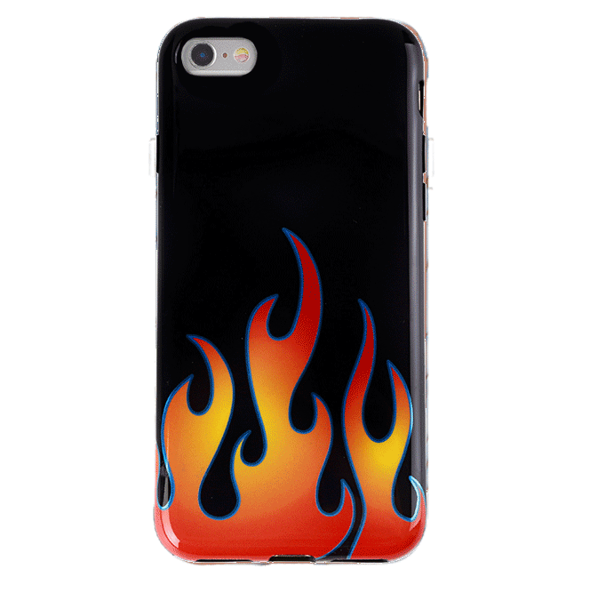 Blue Chrome Flames iPhone Case - Stylish Protective Cover for iPhone 13/14/15 Pro Max - Durable Shockproof Slim Design - Perfect for Everyday Use, Travel & Outdoor Activities