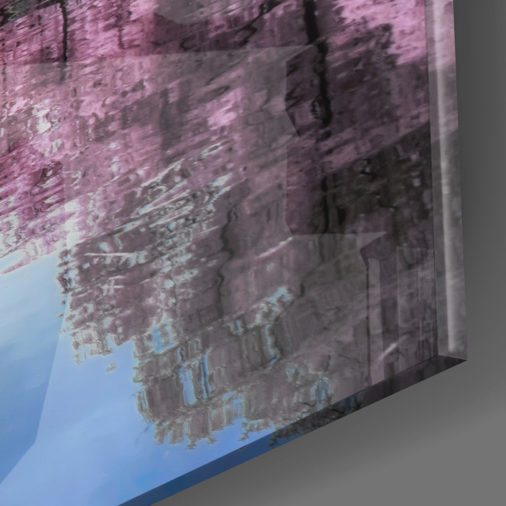 Pink Landscape Wall Art - Modern Abstract Canvas Painting for Home & Office Decor - Perfect for Living Room, Bedroom, and Workspace