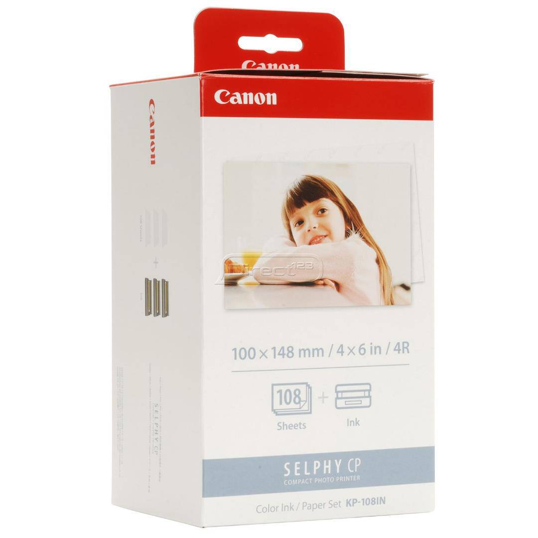 Canon KP-108IN Color Ink Cartridge & Photo Paper Combo Pack - High-Quality Printing for Photos, Documents, and Crafts | Perfect for Home, Office, and School Projects