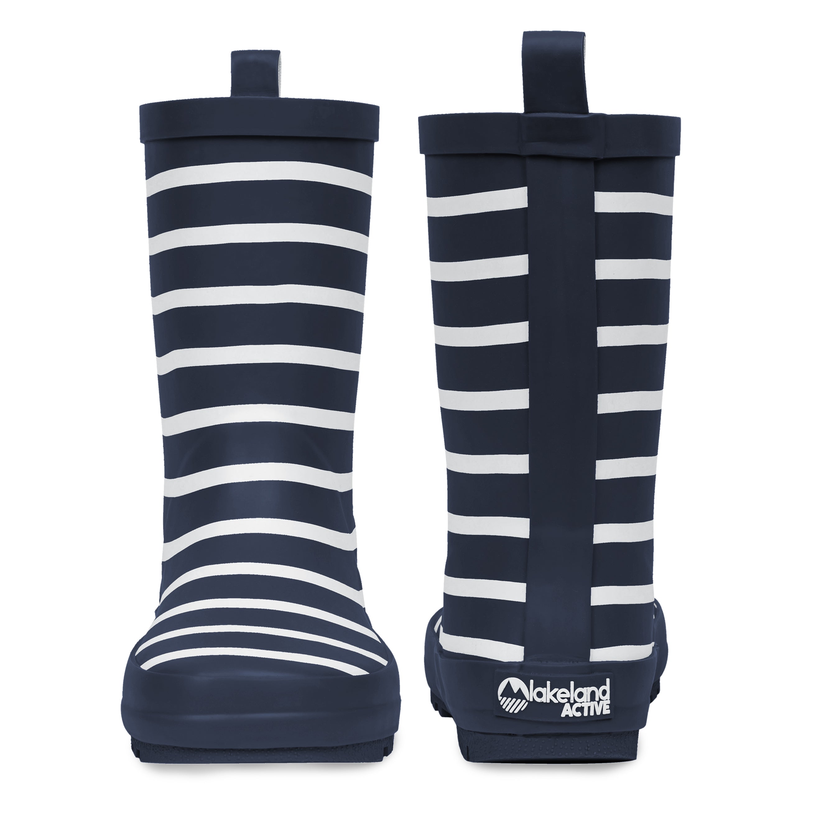 Kids' Waterproof Striped Rain Boots - Durable & Comfortable Wellington Boots for Outdoor Play, Puddle Jumping & Garden Adventures