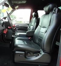 Durafit Custom Seat Covers for Ford F250-F550 Super Duty X-Cab - Waterproof Black Front Low Back Captain Chairs with Adjustable Headrests & Integrated Seat Belts | 1 Armrest & 40/60 Split Rear Solid Back Rest | Perfect for Truck Work, Off-Roading & Daily Commuting