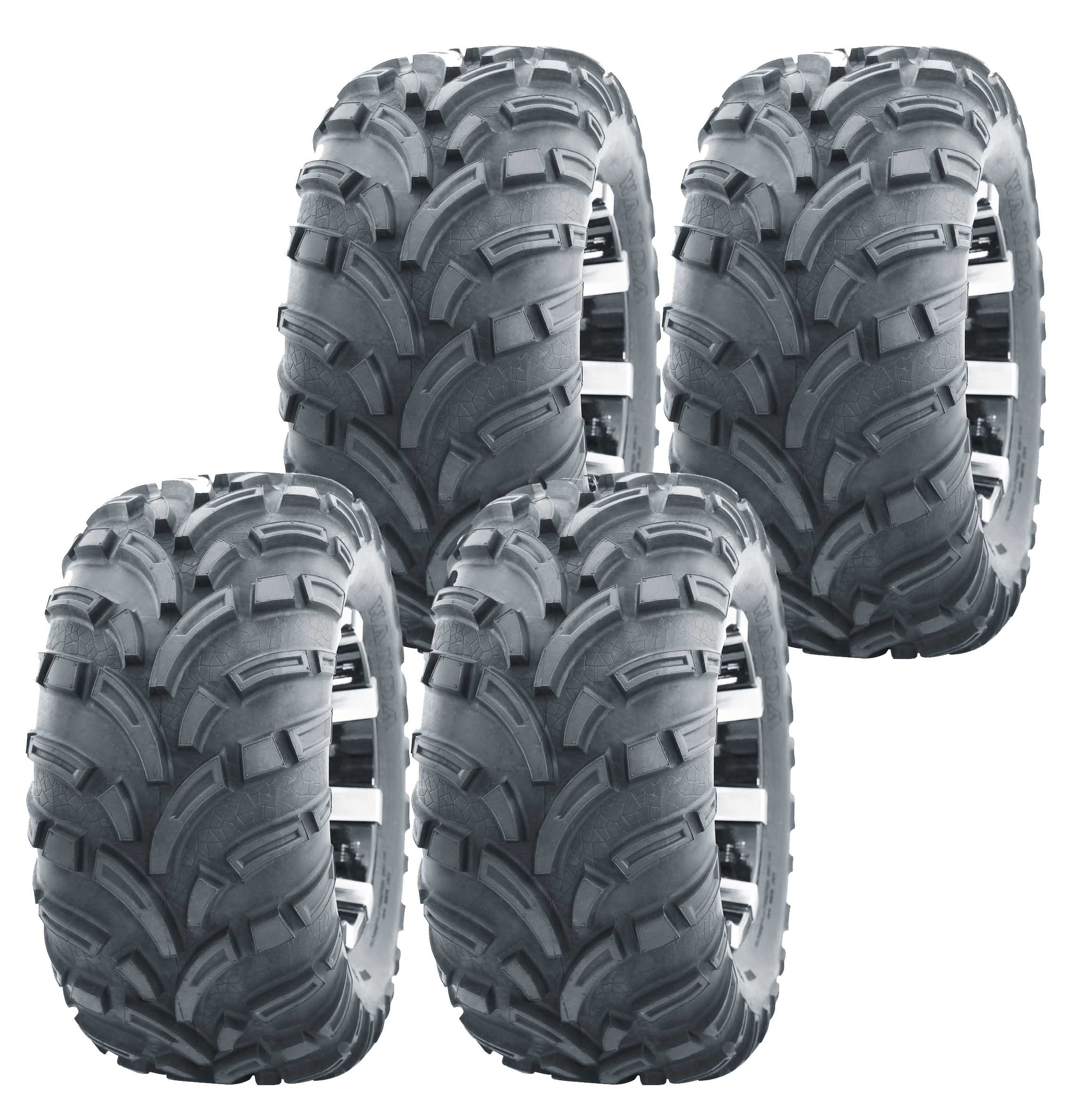 WANDA 25x10-12 ATV Mud Tires Complete Set - Fits 18-19 Kubota RTV X1140 & XG850 SIDEKICK - Perfect for Off-Roading, Farm Work & Trail Adventures