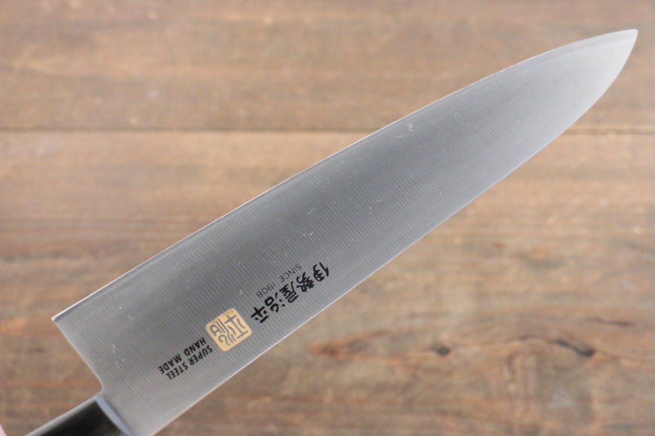 Premium Iseya Molybdenum Gyuto 210mm Japanese Chef Knife with Black Pakkawood Handle - Professional Kitchen Knife for Sushi, Meat Cutting & Vegetable Chopping