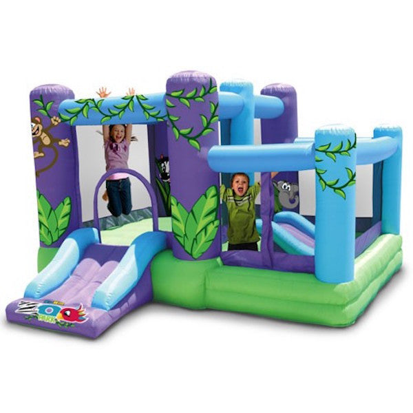 KidWise Zoo Park Bounce House with Ball Pit - Inflatable Jumping Castle for Kids Birthday Parties, Outdoor Play & Backyard Fun - Perfect for Toddlers & Children Ages 3-10 Years