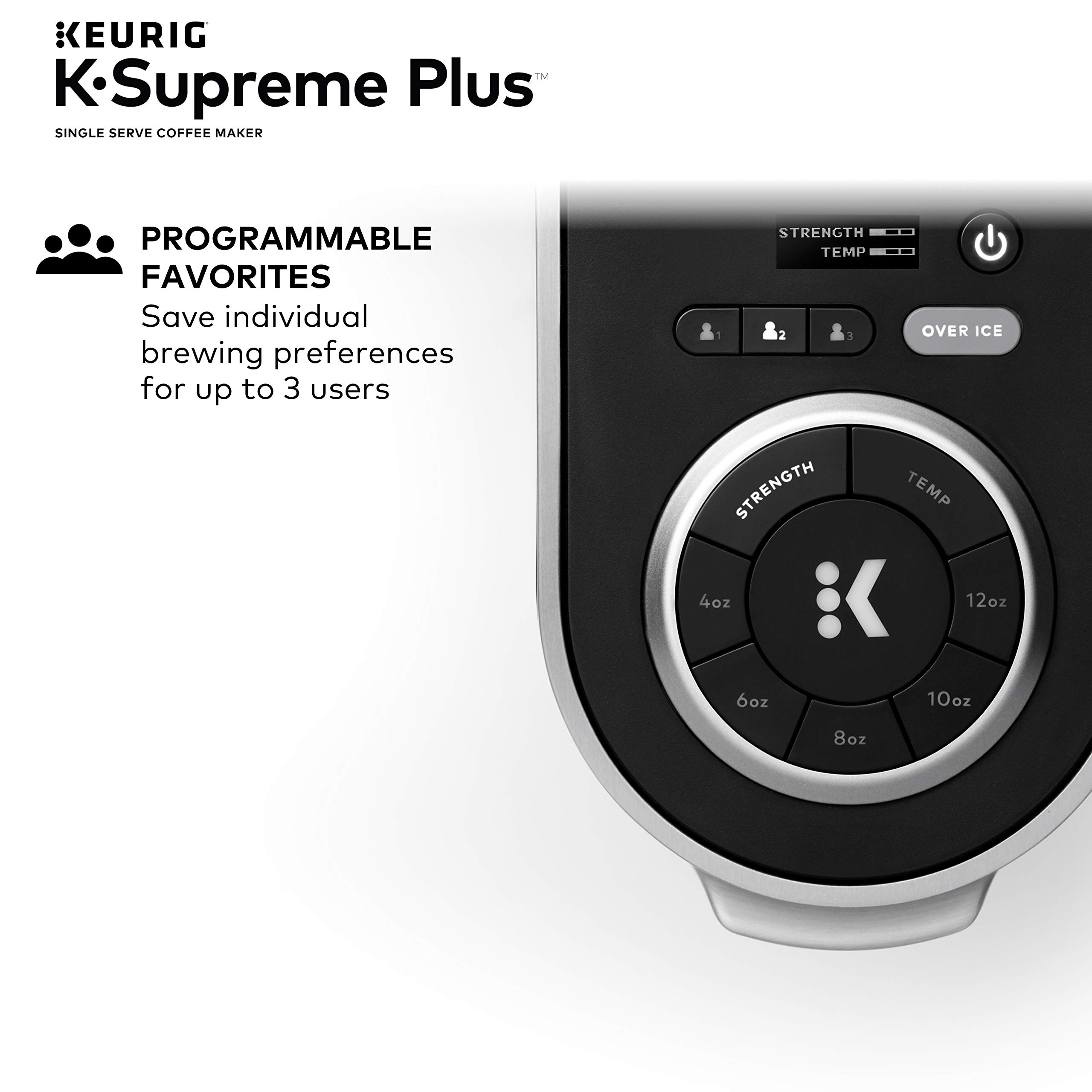 Keurig K-Supreme Plus Single Serve Coffee Maker with 40 K-Cup Pods - Caribou Coffee Favorites Variety Pack for Home & Office Use - Fast Brewing, Multi-Stream Technology, 5 Cup Sizes