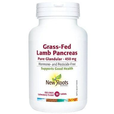 New Roots Grass-Fed Lamb Pancreas Supplement 450mg - 30 Tablets for Digestive Health & Nutrient Absorption | Supports Gut Wellness & Enzyme Production