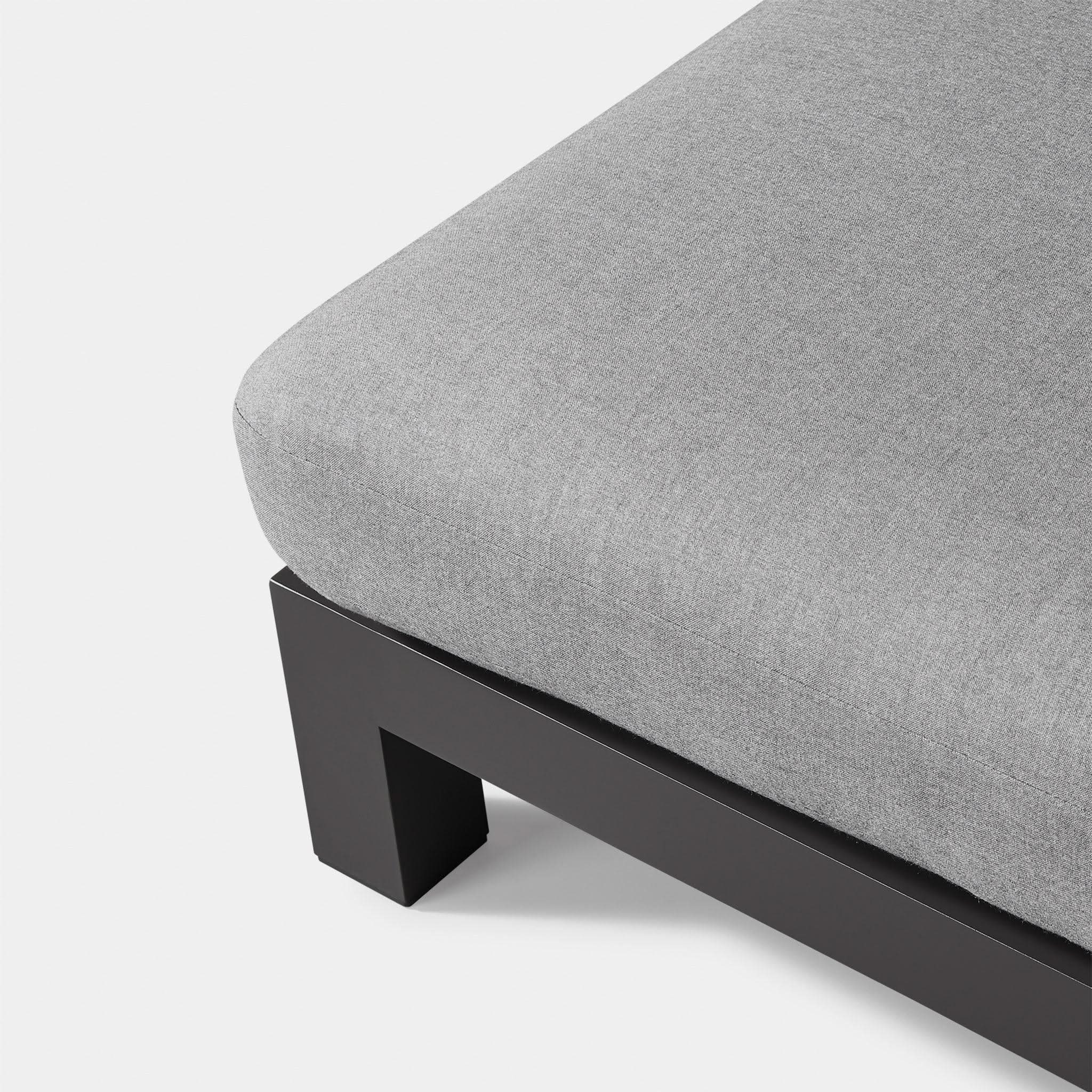 Pacific Aluminum Ottoman - Lightweight & Durable Outdoor Footrest, Perfect for Patio, Garden, and Poolside Relaxation