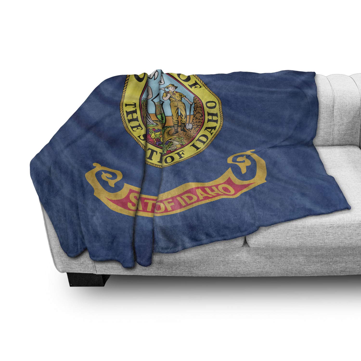 Idaho Flag Themed Soft Flannel Fleece Throw Blanket - 50