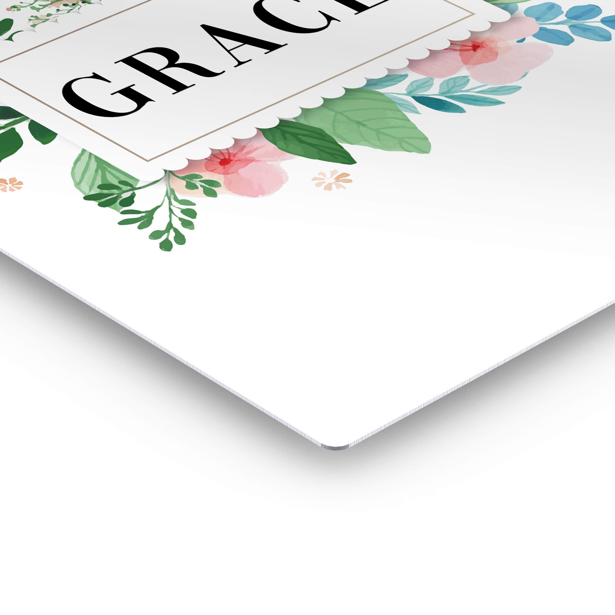 Smile Art Design Grace Scripture Wall Art - Metal Print Bible Verse Christian Decor - Religious Inspirational Gift for Home & Church - Ready to Hang 36x24 Inches - Made in USA (Perfect for Living Room, Bedroom & Office Decor)