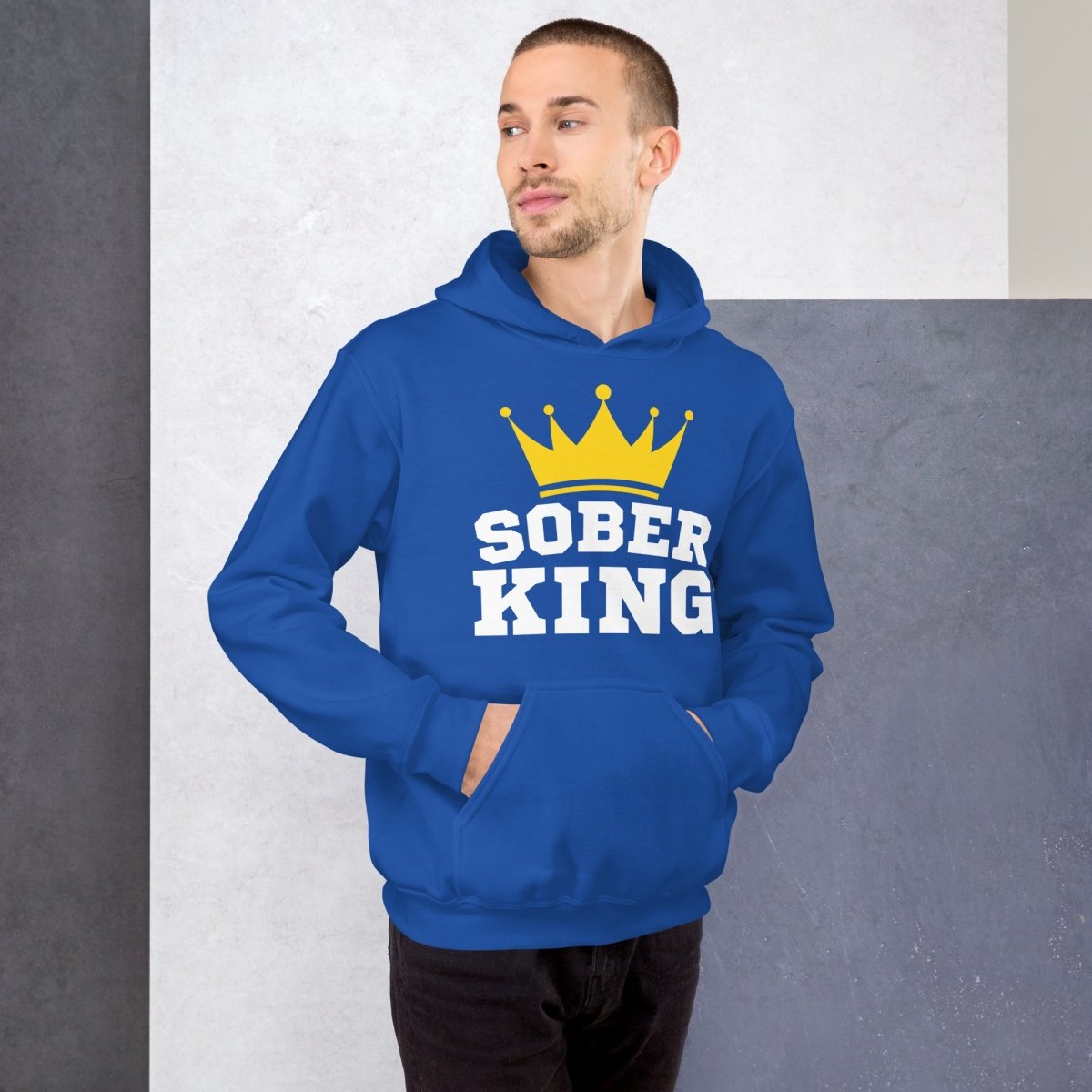 Sober King Hoodie - Stylish & Comfortable Sobriety Hoodie for Men & Women | Perfect for Recovery, AA Meetings & Everyday Wear