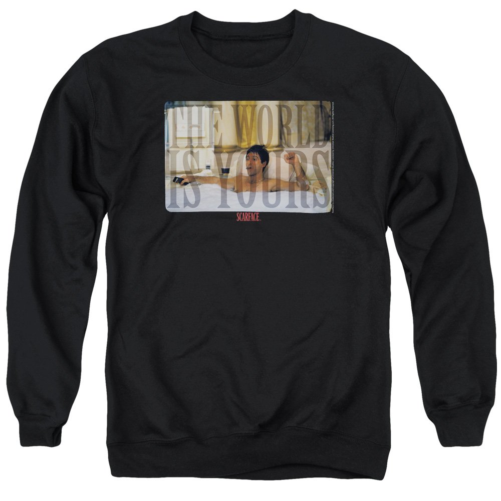Scarface Movie Inspired Unisex Bathtub Graphic Crewneck Sweatshirt for Men & Women - Casual Streetwear & 80s Retro Fashion
