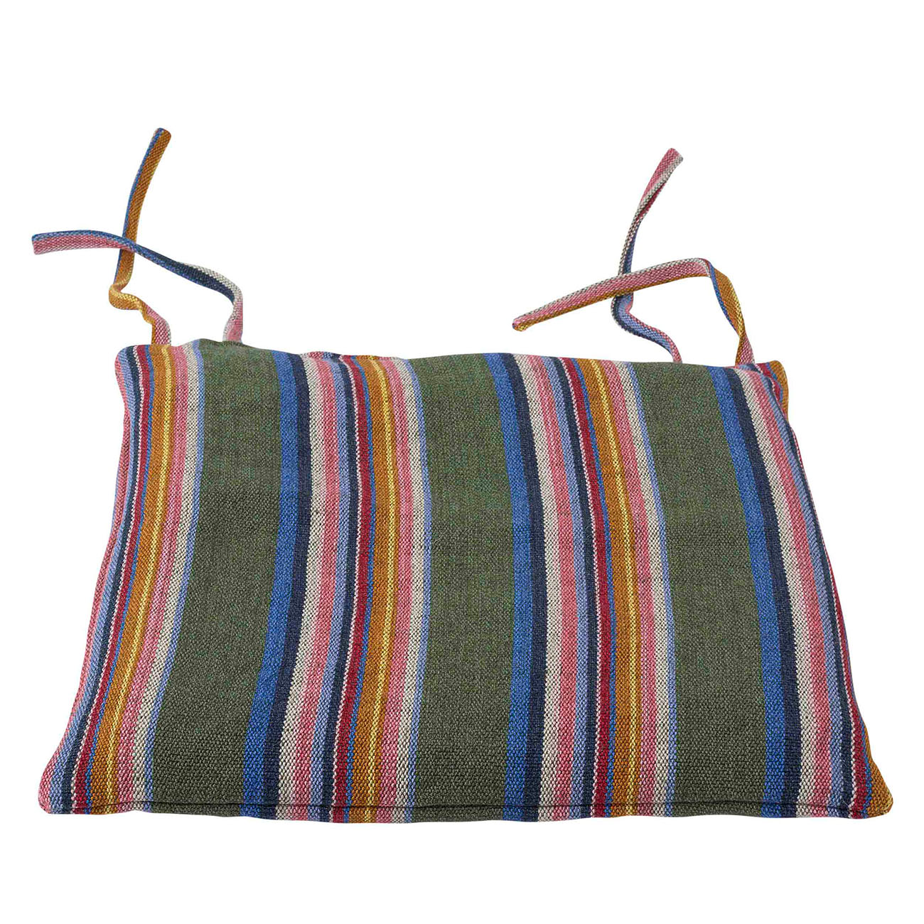 Odisha Stripe Loom Olive Cushion Seat Pad - Comfortable & Stylish Home Decor for Sofa, Chair, or Office Use