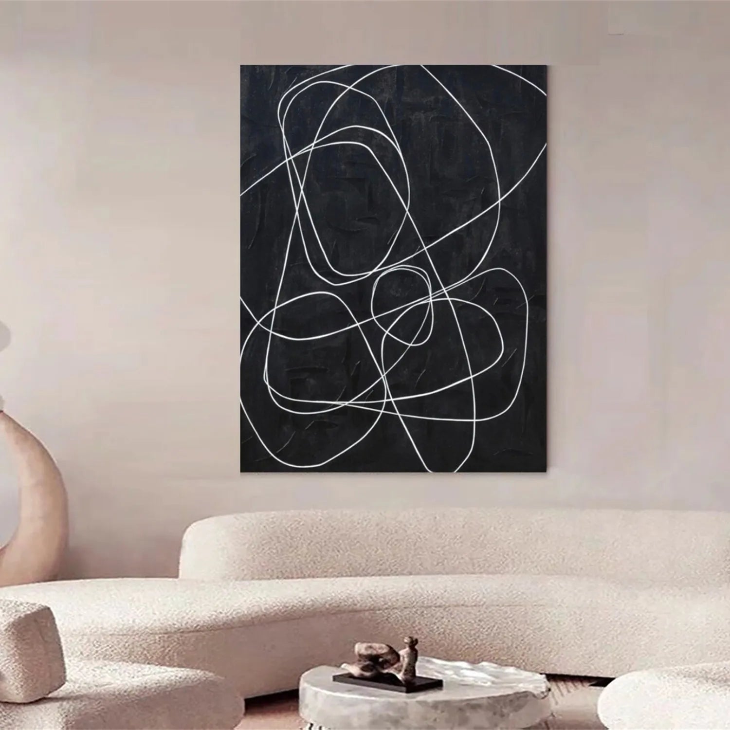Abstract Painting #AB 198 - Modern Wall Art for Living Room, Bedroom & Office Decor | Handmade Canvas Artwork