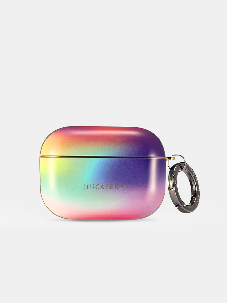 Violet Mint Iridescent AirPods Case - Colorful Radiance Protective Cover for AirPods 1/2/3/Pro | Stylish & Durable Phone Accessory for Work, Travel & Daily Use
