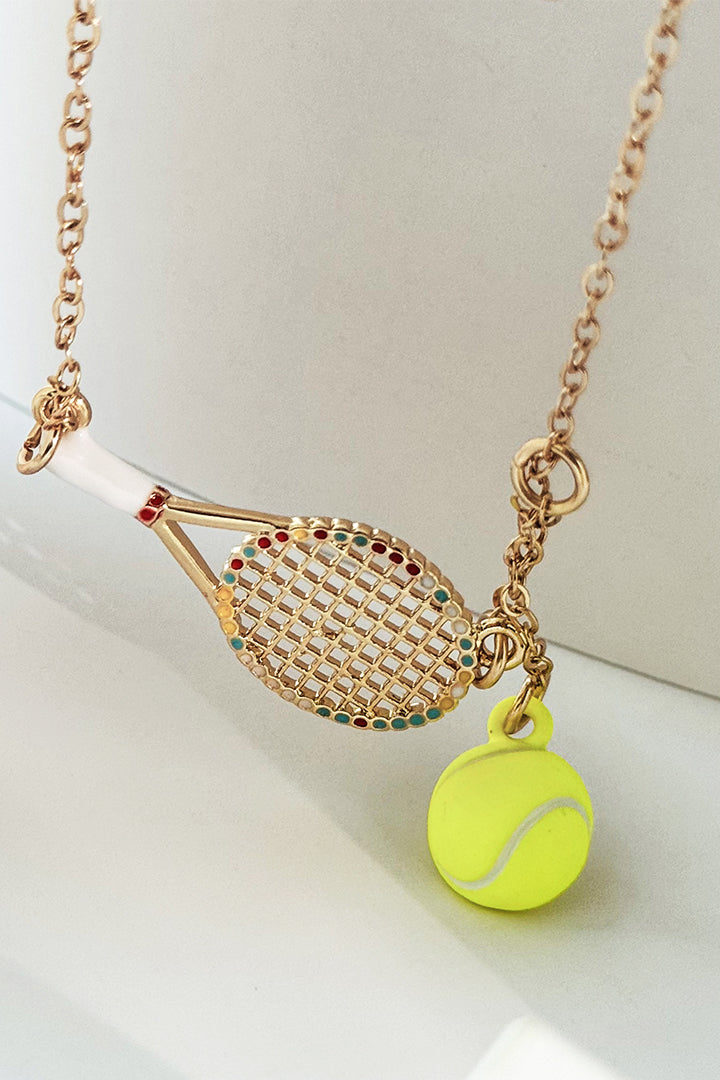 Saltum Tennis Racket Necklace - Elegant Tennis Jewelry for Women & Men - Perfect Gift for Tennis Lovers & Players - Great for Matches, Training & Casual Wear