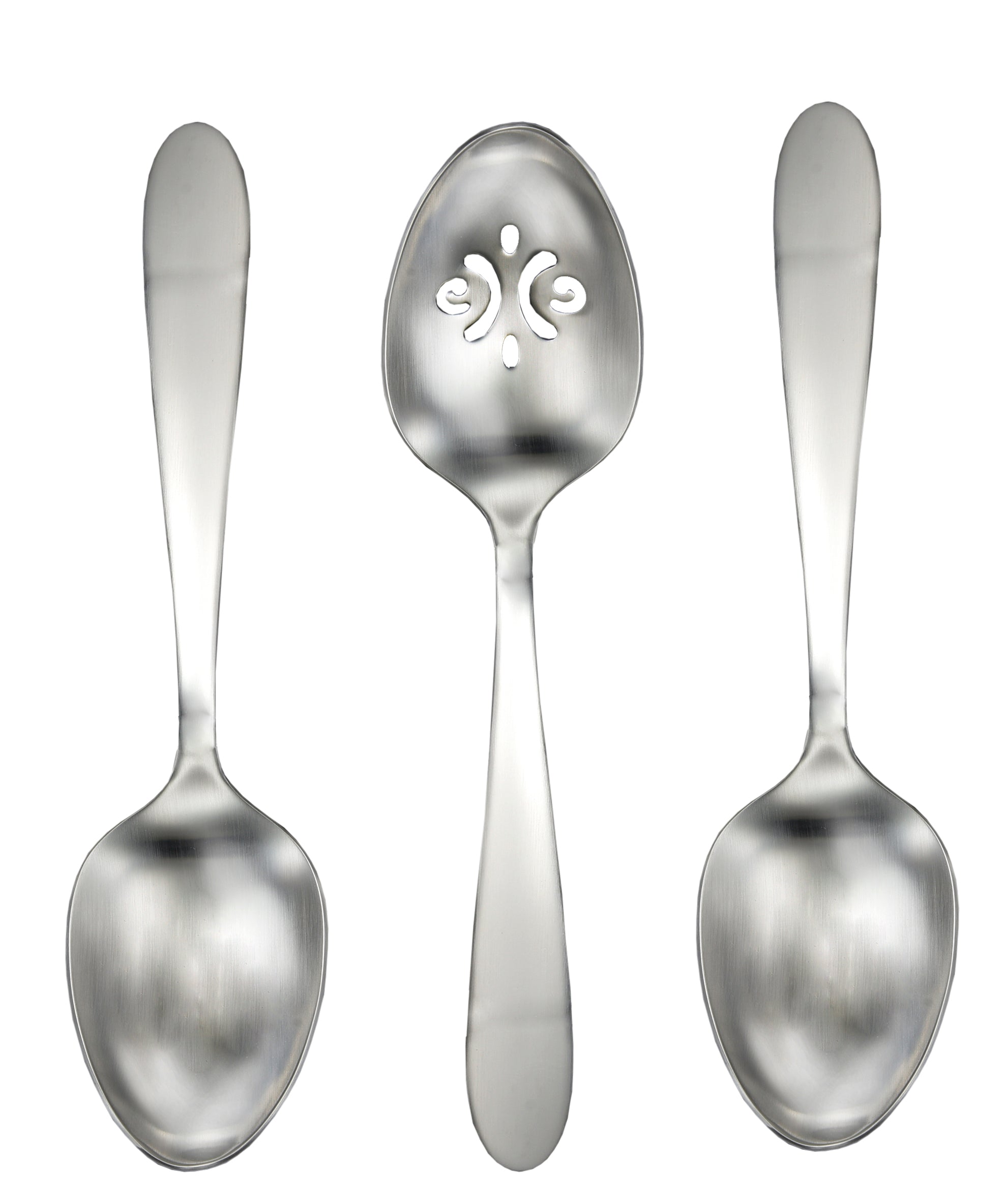 Vale 3-Piece Stainless Steel Serving Spoons Set - Durable & Elegant Utensils for Dining, Buffet, Party, and Catering Events