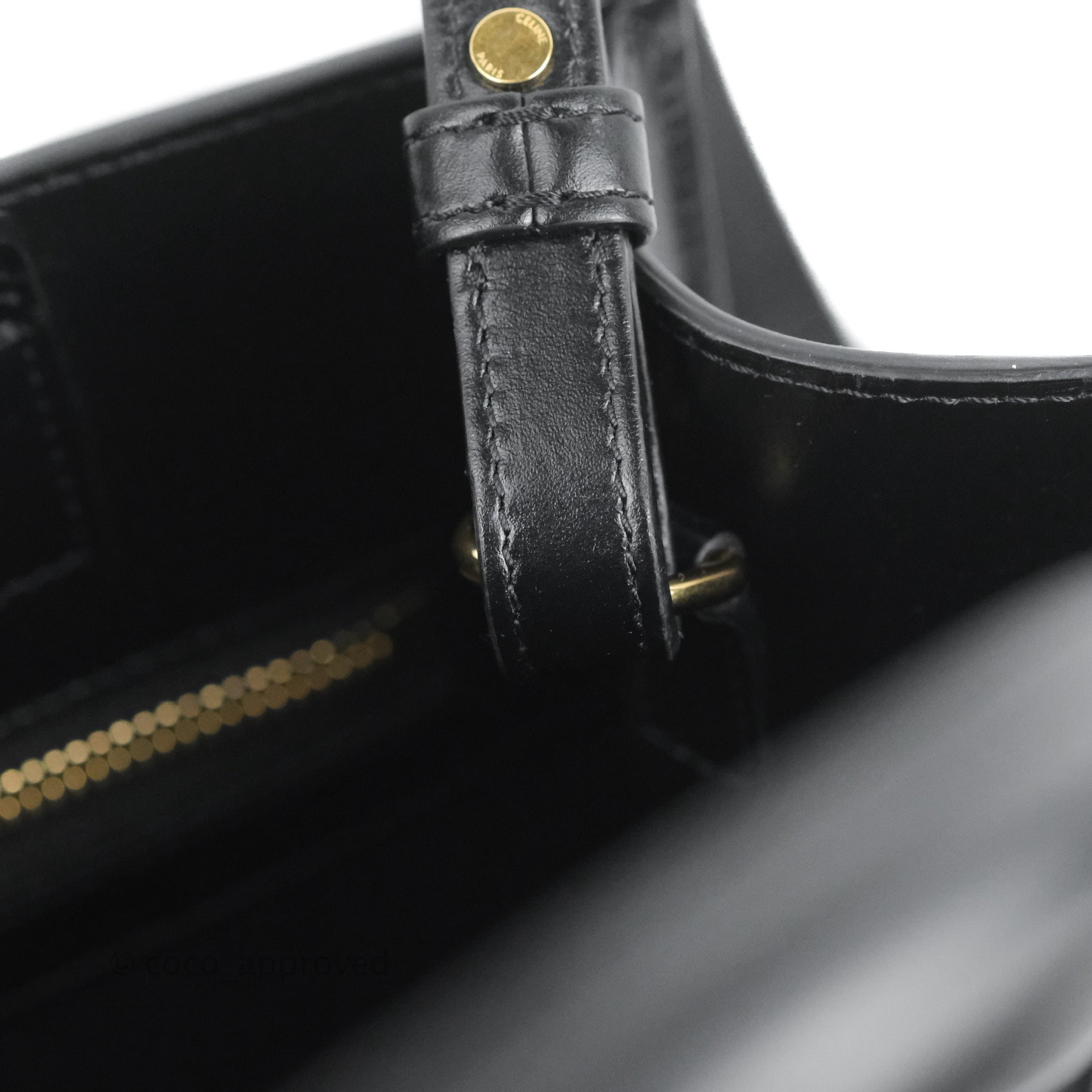 Celine Small Cabas Vertical Tote Bag in Black Textured Leather - Perfect for Work, Travel & Everyday Luxury