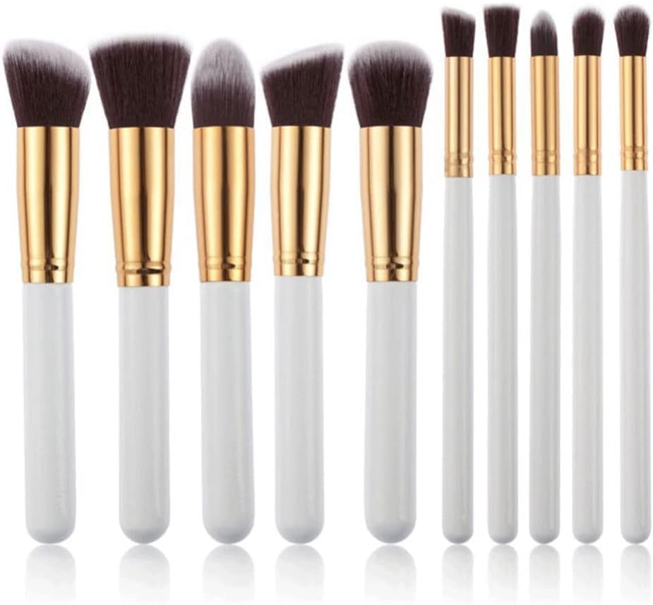 10-Piece Professional Makeup Brush Set - Premium Cosmetic Brushes for Foundation, Eyeshadow & Blending - Perfect Makeup Kit for Women & Girls (Ideal for Travel, Home & Professional Use)