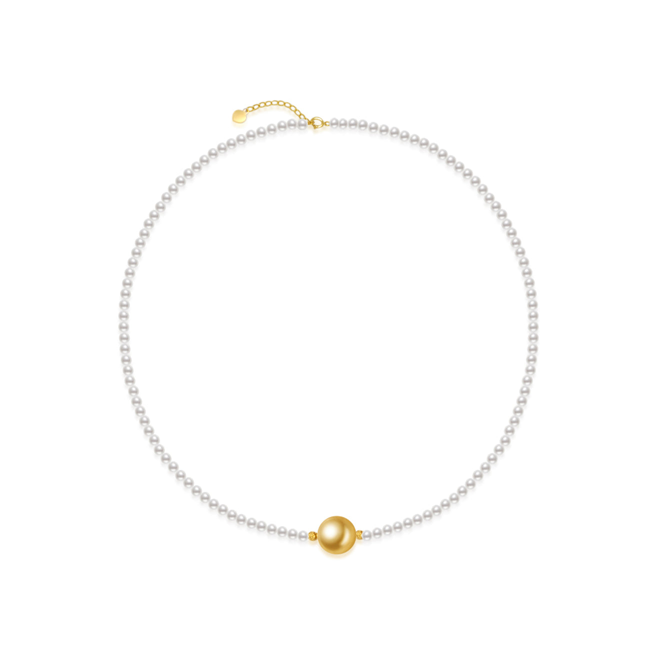 18K Gold South Sea Golden Pearl Necklace KN00125 - Luxury Women's Jewelry Gift for Wedding, Anniversary & Special Occasions