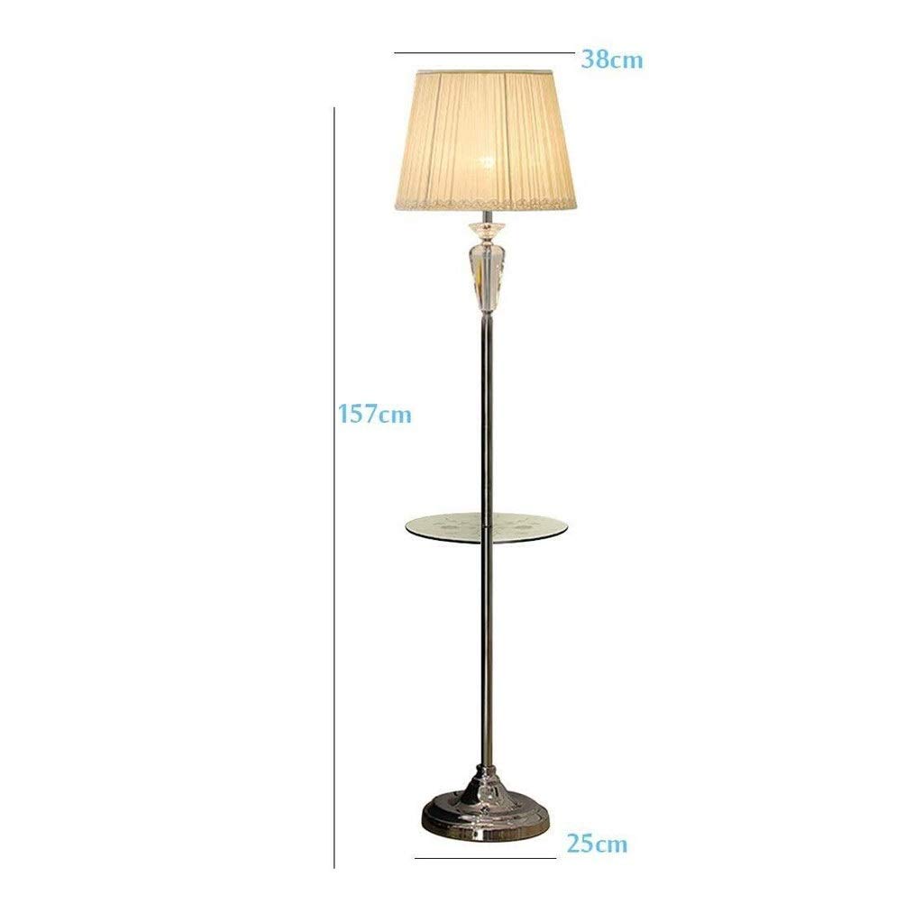 GAOXIN European Crystal Floor Lamp - Modern Creative Luxury Lighting for Wedding, Living Room & Bedside Decor with Glass Tray | Elegant Home & Event Lighting Solution
