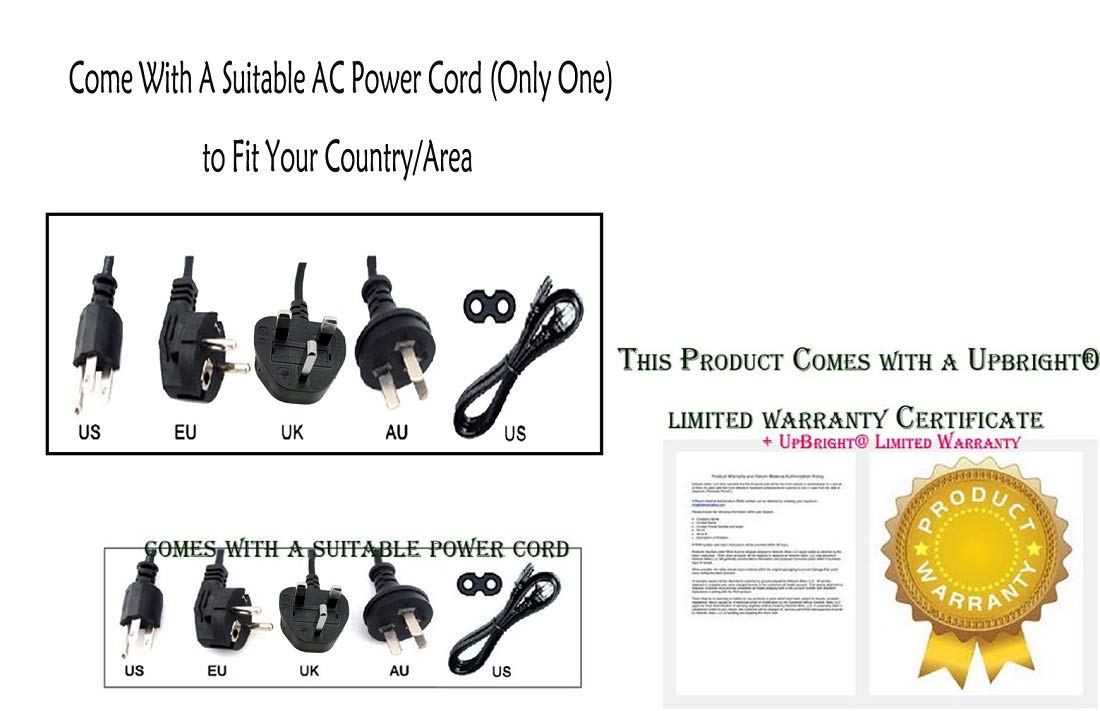 UpBright 48V AC/DC Power Adapter for MOSO MSP-Z1360IC48.0-65W & Haikang POE Recorder - 48VDC 1.36A 65W Switching Power Supply - Perfect for Security Systems & Network Devices