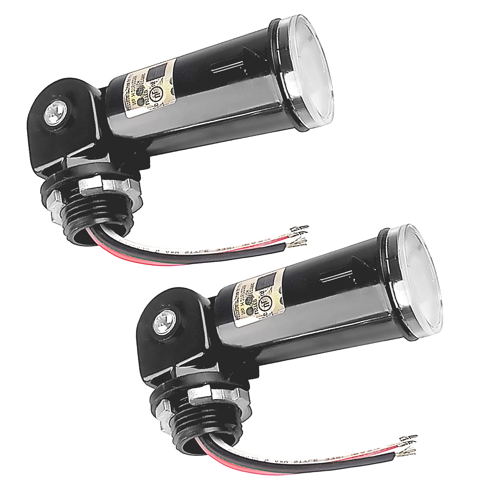 2 Pack Photocell Light Sensor Switch - 120-277V AC Dusk to Dawn Security Light Control, UL Listed, Swivel Mount for LED Post Lights, Wall Packs & Shoebox Lights | Outdoor Lighting Automation for Parking Lots, Gardens & Building Security